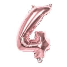 TWM balónek číslo 4 fólie 66 cm růžové zlato