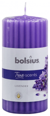 TWM Vonná svíčka True Scents Lavender, 12 cm, fialový vosk