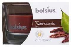 TWM vonná svíčka True Scents Old Wood 8 cm sklo / hnědý vosk