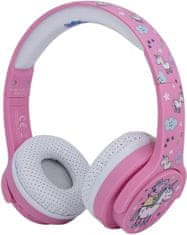 TWM Peppa Unicorn bluetooth dívčí sluchátka 85 dB růžová