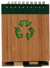 TWM linkovaný zápisník 13 x 10 cm bambusově zelený 2 díly