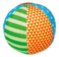 TWM chrastítko juniorský míček plyš zelená / oranžová / modrá