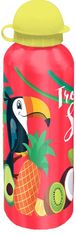 TWM Juniorská láhev na pití Tropical Style 500 ml červená hliníková