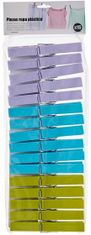 TWM kolíčky na prádlo 9,5 x 1 x 2 cm zelené/modré/lila 16 ks