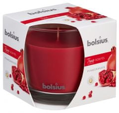 TWM Vonná svíčka True Scents Pomegranate 9,7 cm sklo / červený vosk