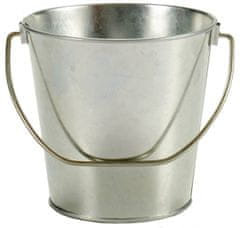 TWM kbelík s květináčem 18,5 x 16 x 14 cm pozinkovaný stříbrně šedý
