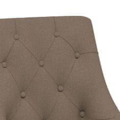 Greatstore Otočná jídelní židle taupe textil