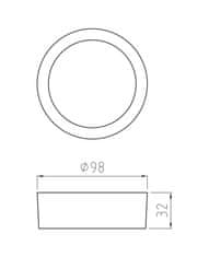 APLED RONDO přisazené 8W IP20 4000K 640lm, bílý rámeček