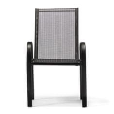 IWHOME Jídelní set VIGO L antracit + 4x židle VALENCIA černá