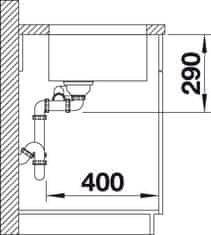 Blanco ANDANO 340/180-U dřez pod desku hedvábný lesk nerez 522 979 - Blanco