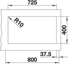 Blanco SUBLINE 430/270-U dřez pod desku šedá skála granit 523 152 - Blanco