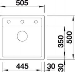 Blanco DALAGO 5-F dřez do roviny bílá granit 518 532 - Blanco