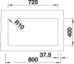 Blanco SUBLINE 350/350-U dřez pod desku antracit granit 523 574 - Blanco