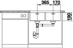 Blanco ANDANO 340/340-U dřez pod desku hedvábný lesk nerez 522 983 - Blanco