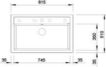 Blanco DALAGO 8 dřez vestavný antracit granit 516 629 - Blanco