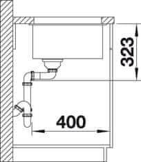 Blanco SUBLINE 700-U Level dřez pod desku antracit granit 523 538 - Blanco