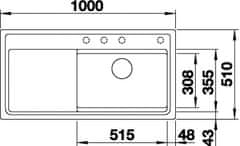 Blanco ZENAR XL 6 S DGP dřez vestavný antracit granit 524 052 - Blanco