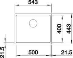 Blanco SUBLINE 500-IF dřez vestavný/do roviny antracit granit 524 107 - Blanco