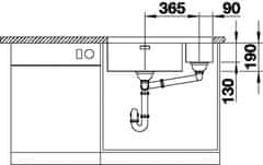 Blanco ANDANO 500/180-U dřez pod desku hedvábný lesk nerez 522 989 - Blanco