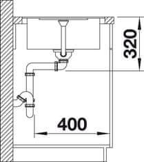 Blanco METRA 45 S-F dřez do roviny kávová granit 519 088 - Blanco