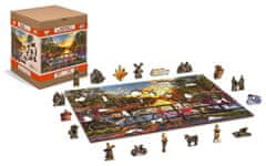 Wooden city Dřevěné puzzle Kola v Amsterdamu 2v1, 75 dílků EKO