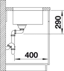 Blanco ANDANO 500-U dřez pod desku hedvábný lesk nerez 522 967 - Blanco