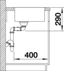 Blanco ANDANO 400/400-IF dřez vestavný/do roviny hedvábný lesk nerez 522 985 - Blanco