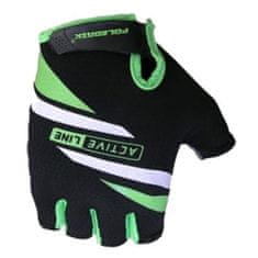 POLEDNIK Cyklistické rukavice Active zelené - velikost S 