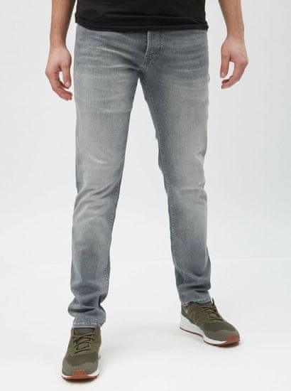 Jack&Jones Světle šedé slim fit džíny s vyšisovaným efektem Jack & Jones Glenn