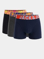 Jack&Jones Sada tří boxerek v černé, modré a šedé barvě Jack & Jones S