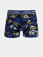 Jack&Jones Sada tří boxerek v modré a černé barvě Jack & Jones Flower XL