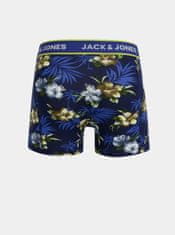 Jack&Jones Sada tří boxerek v modré a černé barvě Jack & Jones Flower XL