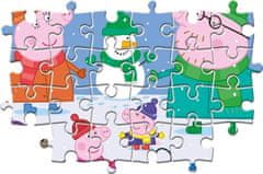 Clementoni Puzzle Prasátko Peppa: Zima MAXI 104 dílků