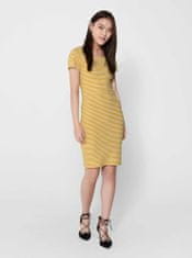 ONLY Žluté pruhované basic šaty ONLY Fiona L
