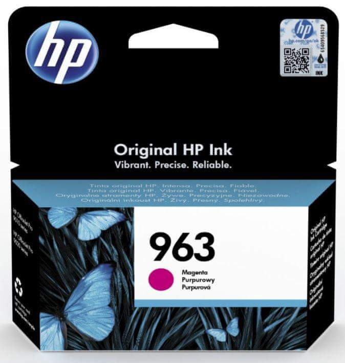 HP 963 purpurová - originální náplň (3JA24AE)