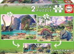 Educa Puzzle Dinosauří svět 2x100 dílků