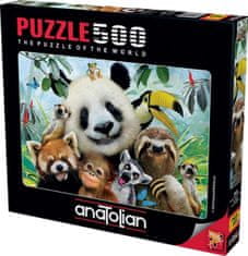 AnaTolian Puzzle Selfie zvířátek ze zoo 500 dílků