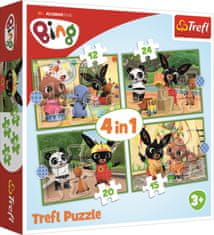 Trefl Puzzle Bing: Šťastný den 4v1 (12,15,20,24 dílků)