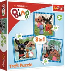 Trefl Puzzle Bing: Zábava s přáteli 3v1 (20,36,50 dílků)