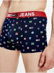 Tommy Hilfiger Tmavě modré pánské vzorované boxerky Tommy Hilfiger Underwear S