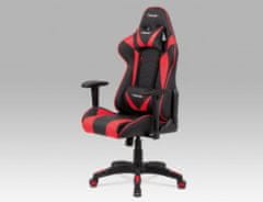 ATAN Kancelářská židle KA-F03 RED - červená koženka / černá látka