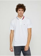 Tommy Hilfiger Bílé pánské polo triko Tommy Hilfiger Sophisticated Tipping M