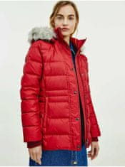Tommy Hilfiger Červená dámská péřová zimní bunda Tommy Hilfiger XS