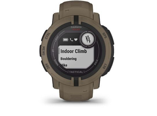 Chytré hodinky outdoorové odolné sportovní Garmin Instinct 2 Solar Tactical Edition, výkonné chytré hodinky výkonná baterie dlouhá výdrž vojenský standard, vodotěsné, multisport, sledování tepu, GPS, Glonass, Galileo, sledování spánku, dlouhá výdrž baterie ANT+ profesionální metriky tréninkové funkce sportovní režimy kvalitn materiál vojenským standard odolnosti  MIL-STD-810G kompaktní rozměry chytrých hodinek odolná konstrukce outdoorové, MIL-STD-810G, dlouhá výdrž baterie, vodotěsné, tvrzené sklo