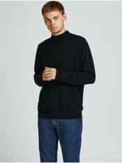 Jack&Jones Černý basic svetr se stojáčkem Jack & Jones Basic L