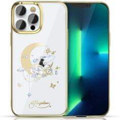 Kingxbar Moon Series pouzdro na iPhone 13 Pro 6.1" flower-gold