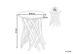 Beliani Bílý konferenční stolek ve tvaru větve HOUMA