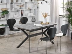 Beliani Rozkládací jídelní stůl 140/180 x 80 cm šedý s černou BENSON