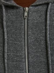 Jack&Jones Tmavě šedá basic mikina s kapucí Jack & Jones Hill Knit S