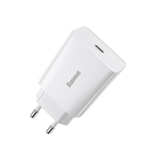 BASEUS Speed Mini síťová nabíječka 1C PD 20W 3A, bíla